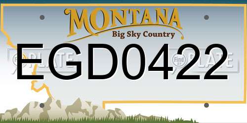 EGD0422 Montana License Plate