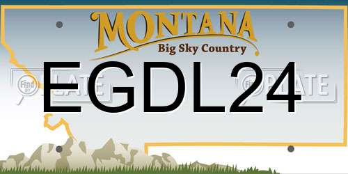 EGDL24 Montana License Plate