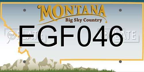 EGF046 Montana License Plate