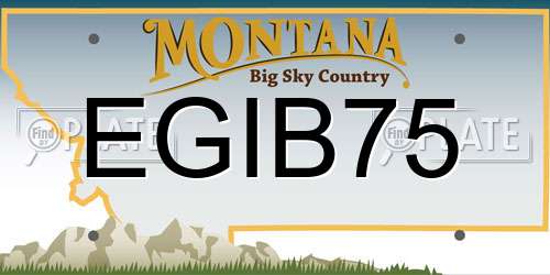 EGIB75 Montana License Plate