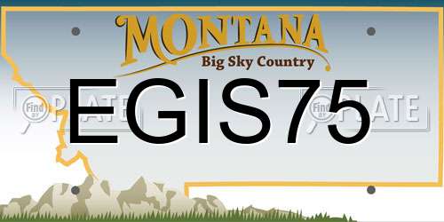 EGIS75 Montana License Plate