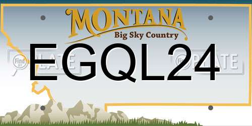 EGQL24 Montana License Plate