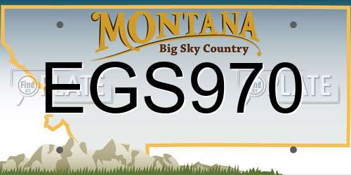 EGS970 Montana License Plate