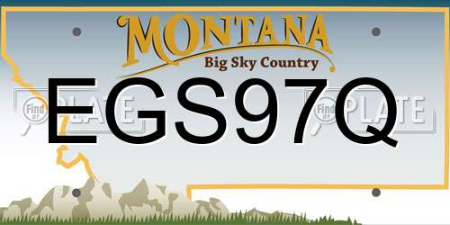 EGS97Q Montana License Plate