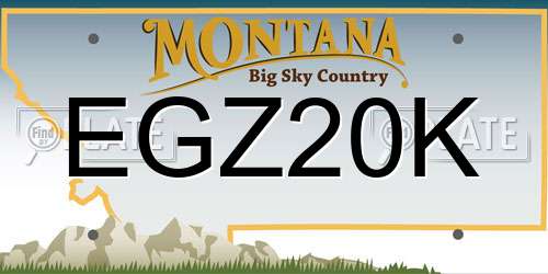 EGZ20K Montana License Plate