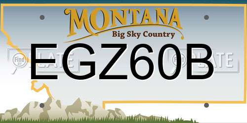 EGZ60B Montana License Plate