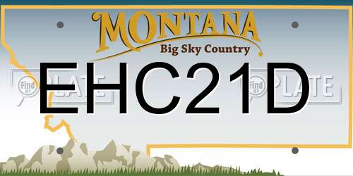 EHC21D Montana License Plate