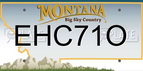 EHC71O Montana License Plate
