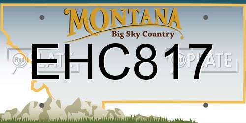 EHC817 Montana License Plate