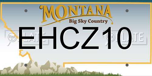 EHCZ10 Montana License Plate