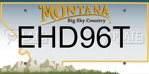 EHD96T Montana License Plate