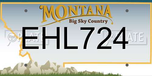 EHL724 Montana License Plate