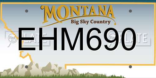 EHM690 Montana License Plate