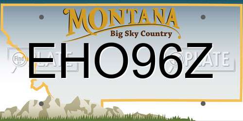 EHO96Z Montana License Plate
