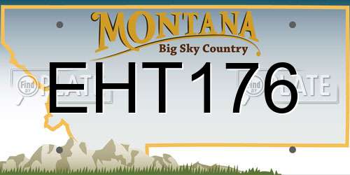 EHT176 Montana License Plate
