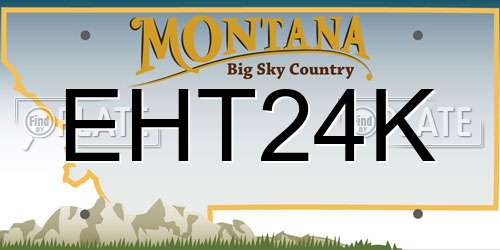 EHT24K Montana License Plate