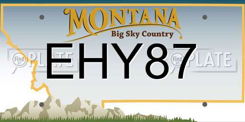 EHY87 Montana License Plate
