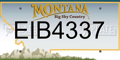 EIB4337 Montana License Plate