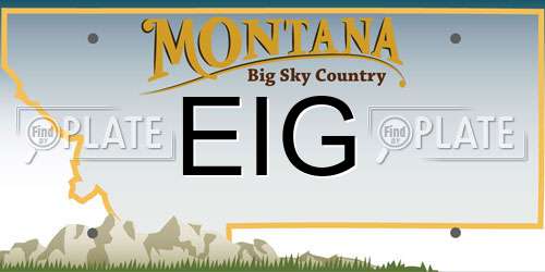 EIG Montana License Plate