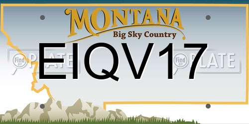EIQV17 Montana License Plate