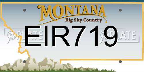 EIR719 Montana License Plate