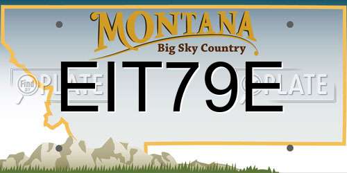 EIT79E Montana License Plate