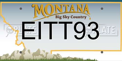 EITT93 Montana License Plate