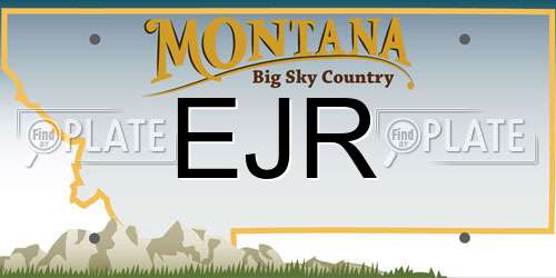 EJR Montana License Plate