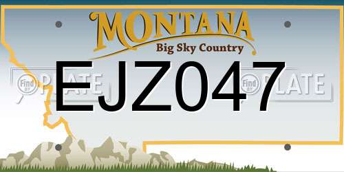 EJZ047 Montana License Plate