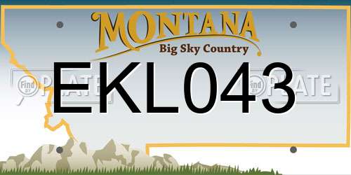 EKL043 Montana License Plate