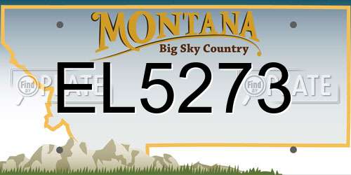 EL5273 Montana License Plate