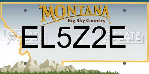 EL5Z2E Montana License Plate