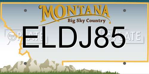 ELDJ85 Montana License Plate