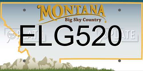 ELG520 Montana License Plate
