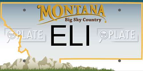 ELI Montana License Plate
