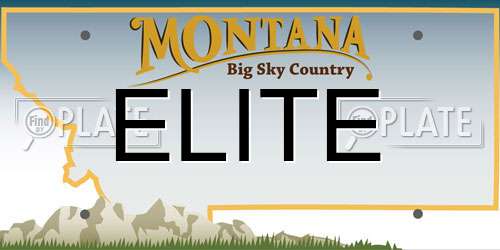 ELITE Montana License Plate