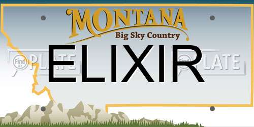 ELIXIR Montana License Plate