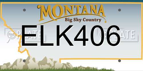 ELK406 Montana License Plate