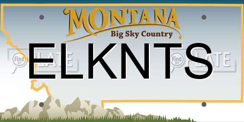 ELKNTS Montana License Plate