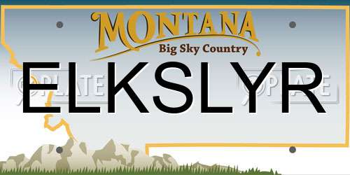 ELKSLYR Montana License Plate