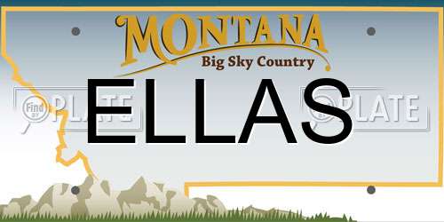ELLAS Montana License Plate