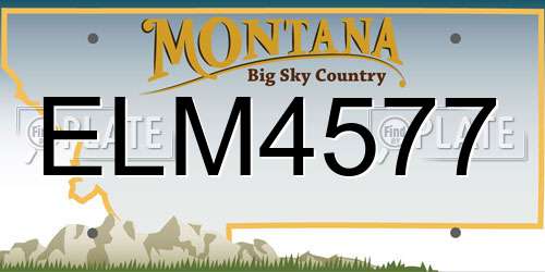 ELM4577 Montana License Plate