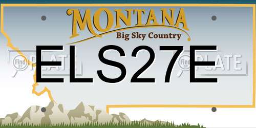 ELS27E Montana License Plate