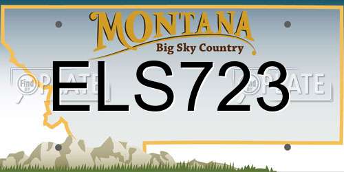 ELS723 Montana License Plate