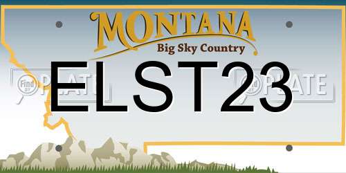 ELST23 Montana License Plate