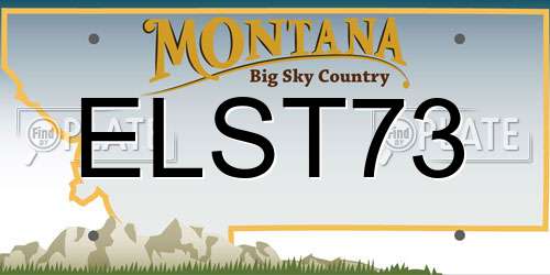 ELST73 Montana License Plate