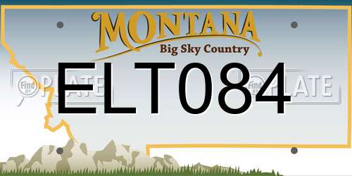 ELT084 Montana License Plate