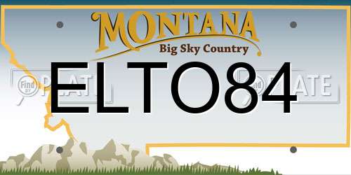 ELTO84 Montana License Plate