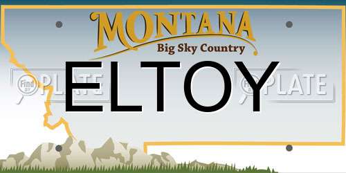 ELTOY Montana License Plate