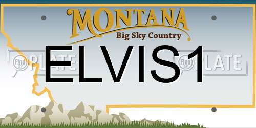 ELVIS1 Montana License Plate